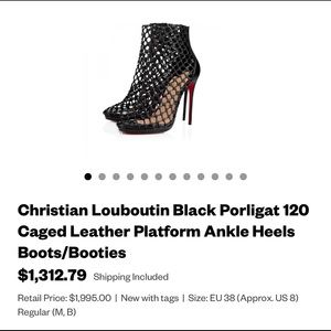 Christian Louboutin Black Porligat 120CagedLeather